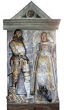 Epitaph 1610 (A.Herber) Volprecht II. Riedesel und Beate von Berlepsch in der Evang. Stadtkirche Lauterbach.