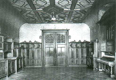 Hans Eduard von Berlepsch-Valendas (1849 - 1921), Speisezimmer in der Villa Tobler in Zrich (Aufnahme 1990)