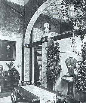 Hans Eduard von Berlepsch-Valendas (1849 - 1921), Wohnzimmer, Mbel und Kunstwerke       Ausstellung im Kniglichen Glaspalast  (1898)
