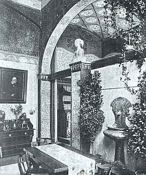 Hans Eduard von Berlepsch-Valendas (1849 - 1921), Wohnzimmer, Möbel und Kunstwerke Ausstellung im Königlichen Glaspalast (1898)